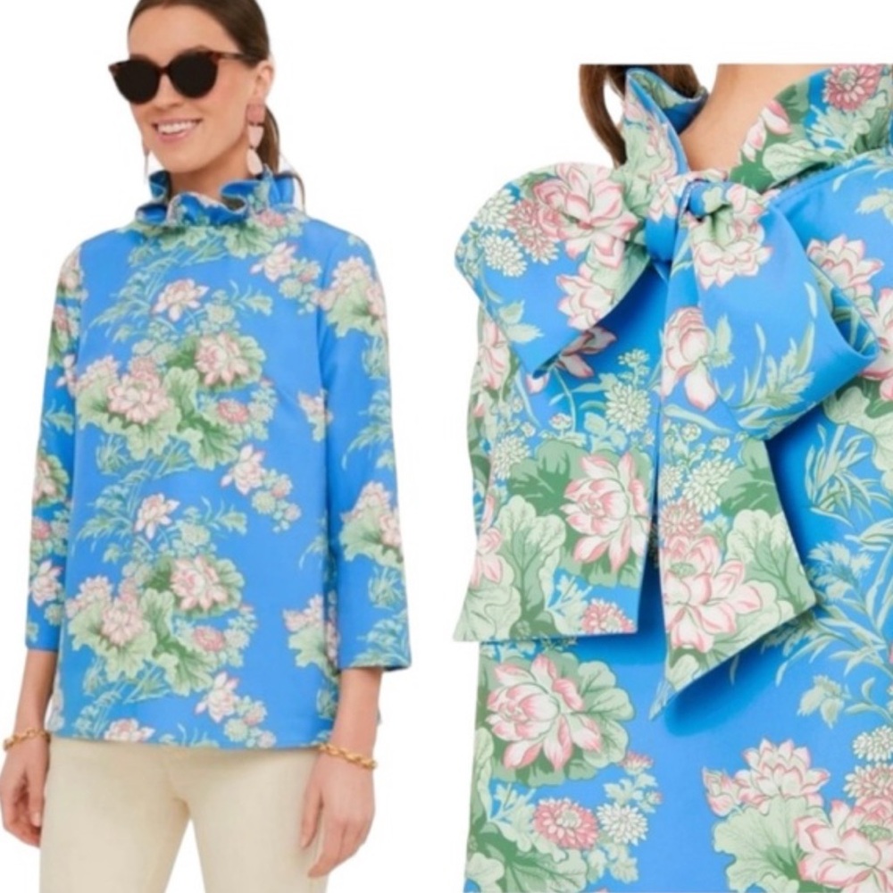 Tuckernuck Blue Floral Faye Blouse